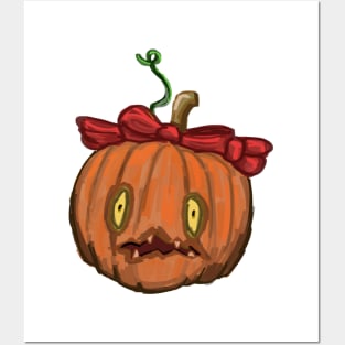 Pumpkin smiling Posters and Art
